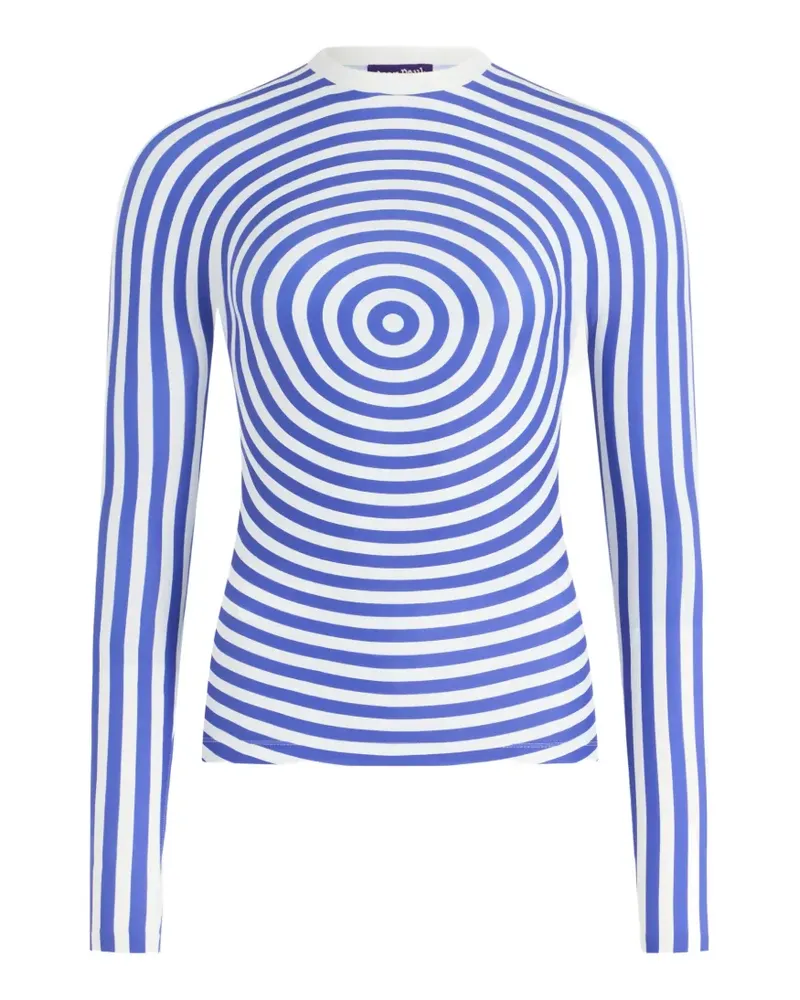 Jean Paul Gaultier The Blue Target crewneck top - Blau Blau
