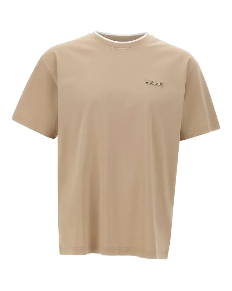 Mackage T-Shirt mit Logo-Applikation - Nude Nude
