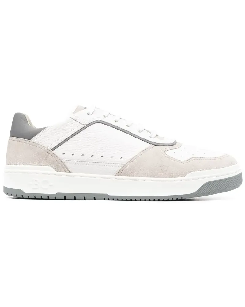 Brunello Cucinelli Sneakers mit Kontrasteinsätzen - Weiß Weiß