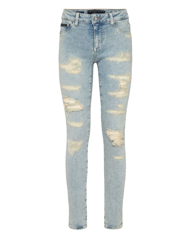 Philipp Plein Jeans mit hohem Bund - Blau Blau
