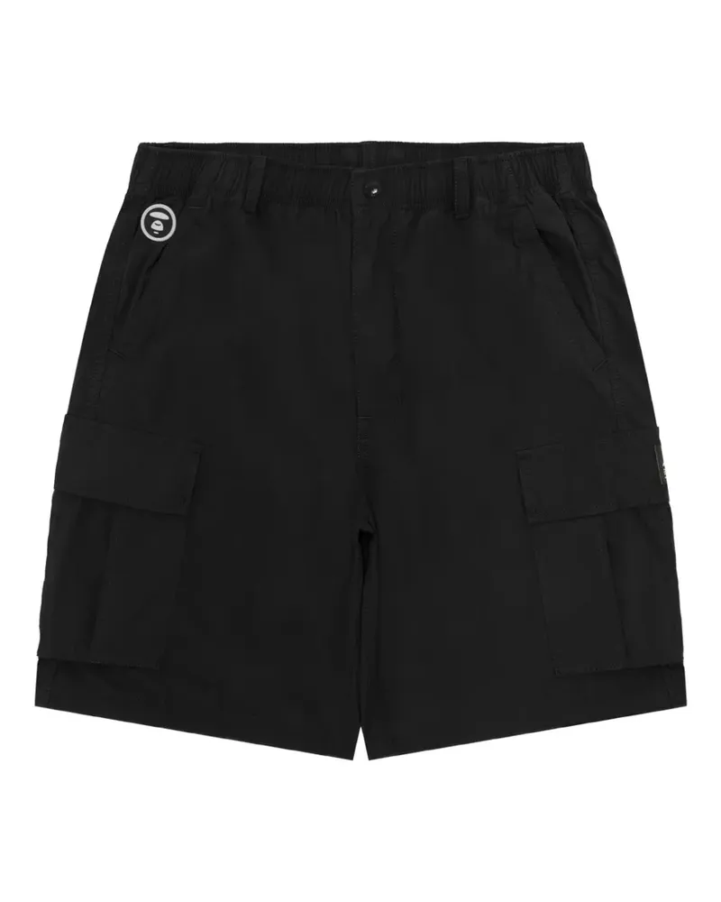 BAPE logo-patch cargo shorts - Schwarz Schwarz