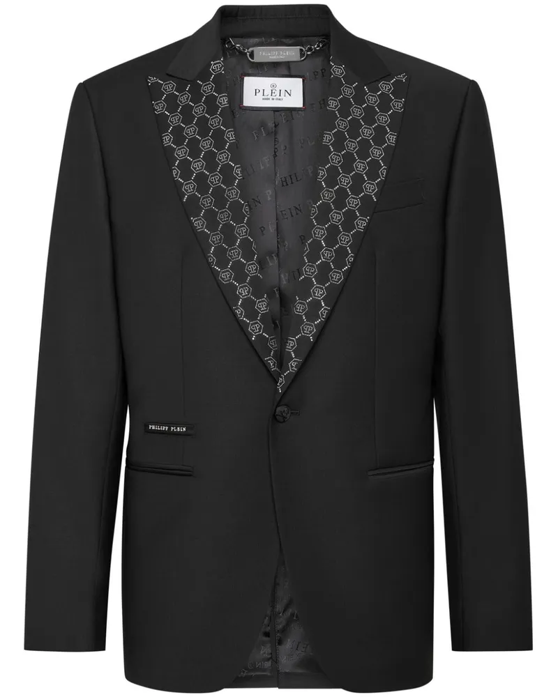 Philipp Plein Sakko mit Monogrammmuster - Schwarz Schwarz