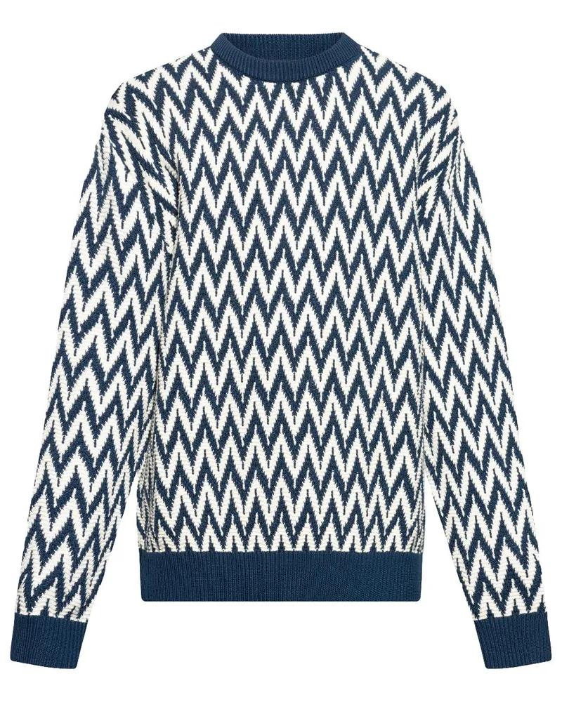Lanvin Pullover mit Zickzackmuster - Blau Blau