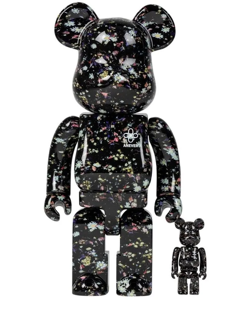 Medicom Toy x Anever BE@RBRICK Figuren-Set Schwarz