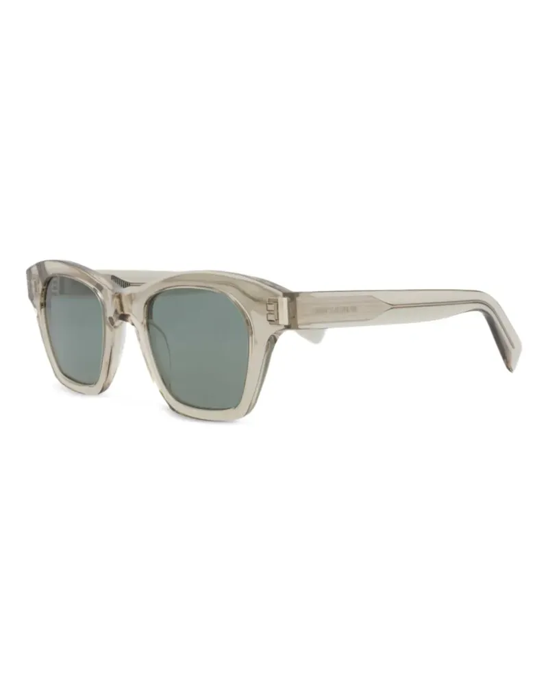Saint Laurent Sonnenbrille mit eckigem Gestell - Nude Nude