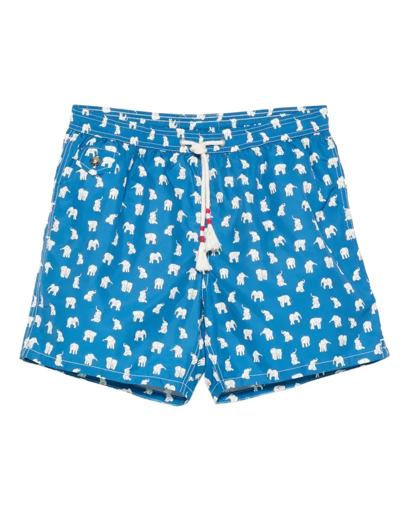 MC2 Saint Barth Lighting 70 elephant-print swim shorts - Blau Blau