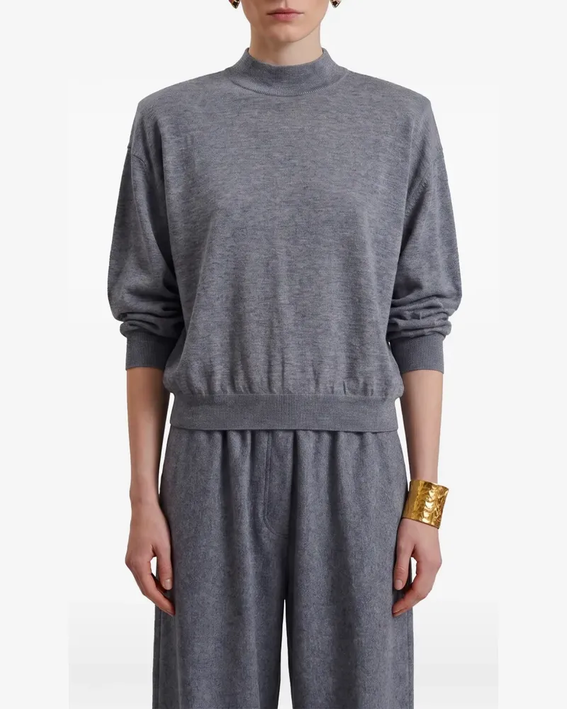 FRANKIE Shop Rue padded high-neck sweater - Grau Grau
