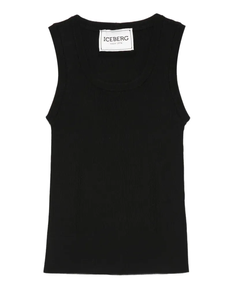 Iceberg Trägershirt mit U-Ausschnitt - Schwarz Schwarz
