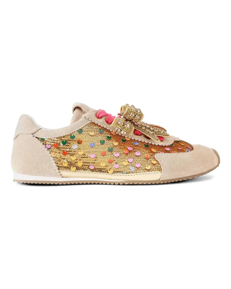 Kurt Geiger Sneakers mit Pailletten - Nude Nude