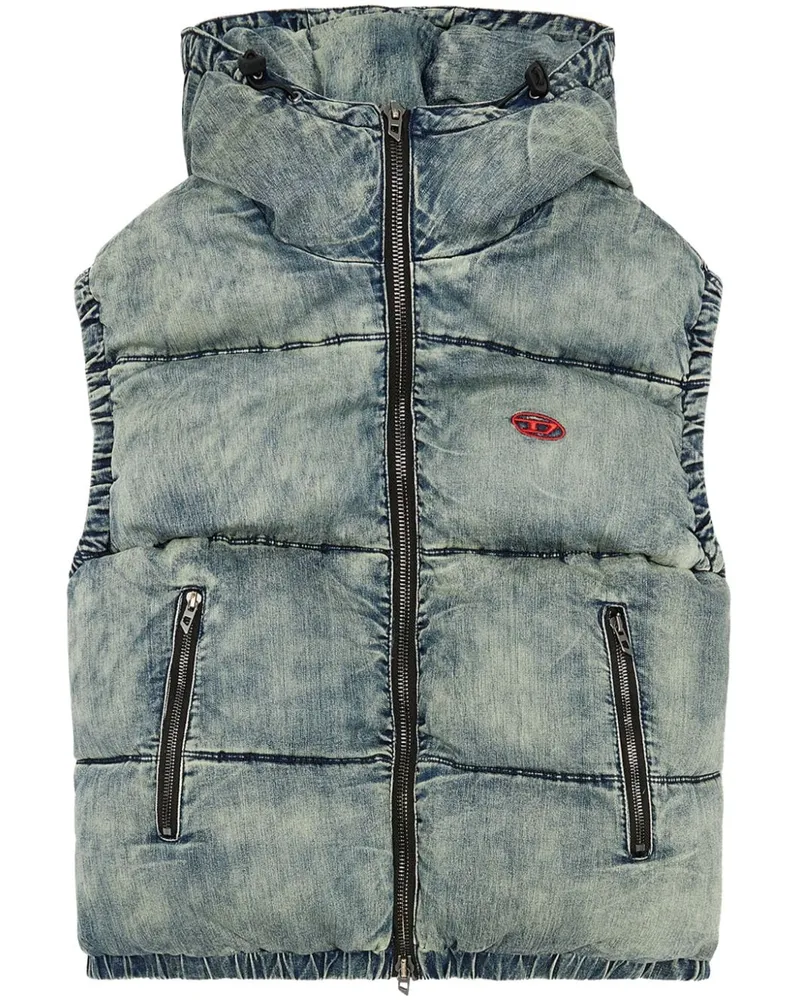 Diesel Gefütterte Jeansweste - Blau Blau