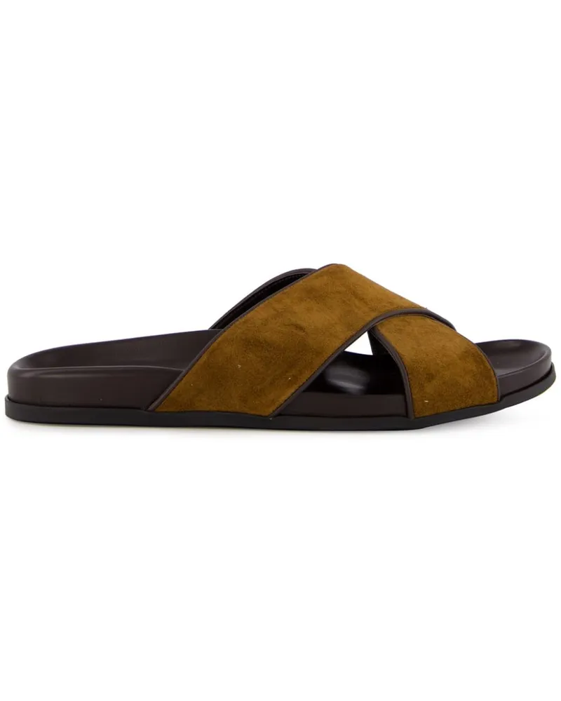 Manolo Blahnik Chiltern Sandalen aus Wildleder - Braun Braun