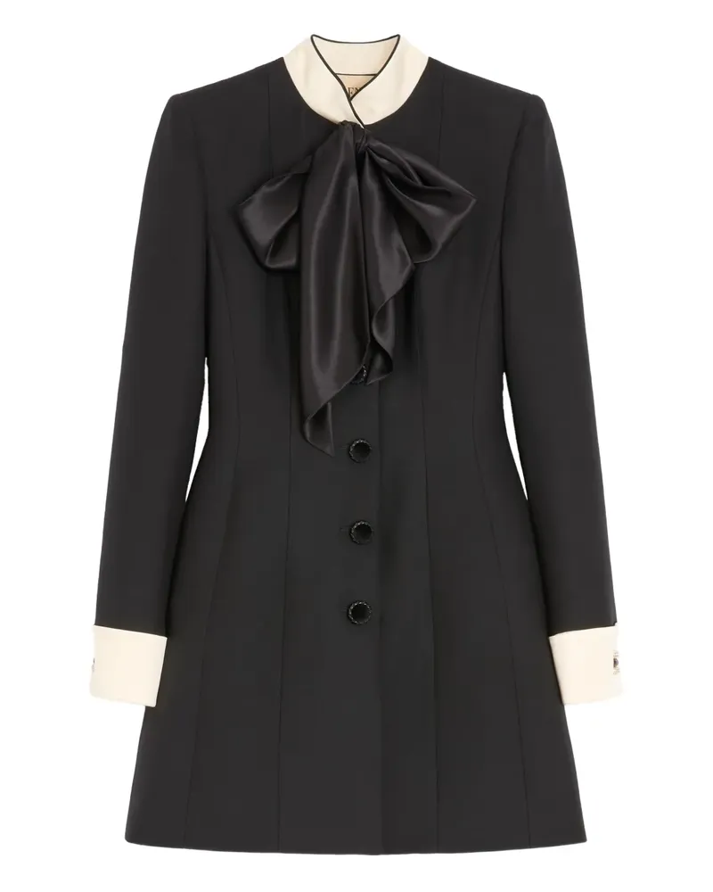 Valentino Garavani Schmuckknöpfe-Kleid mit Satinschleife - Schwarz Schwarz