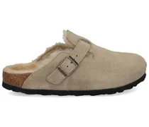 Boston Shearling-Mules - Nude