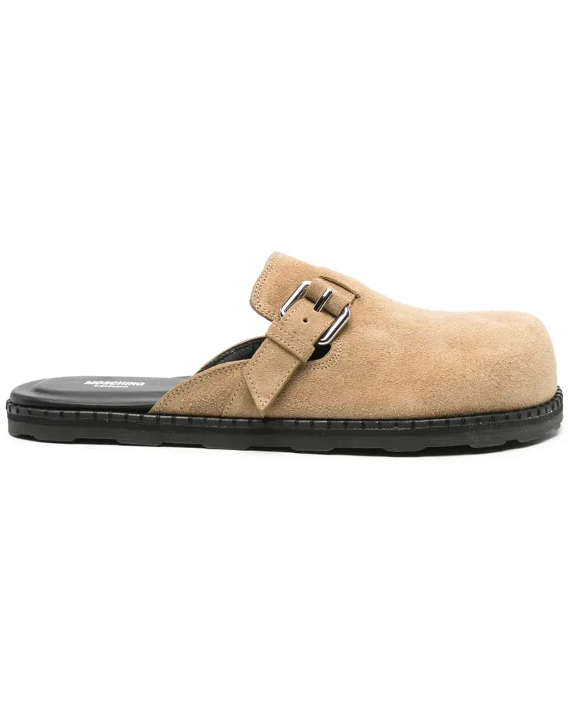 Moschino Pantoletten aus Wildleder - Nude Nude