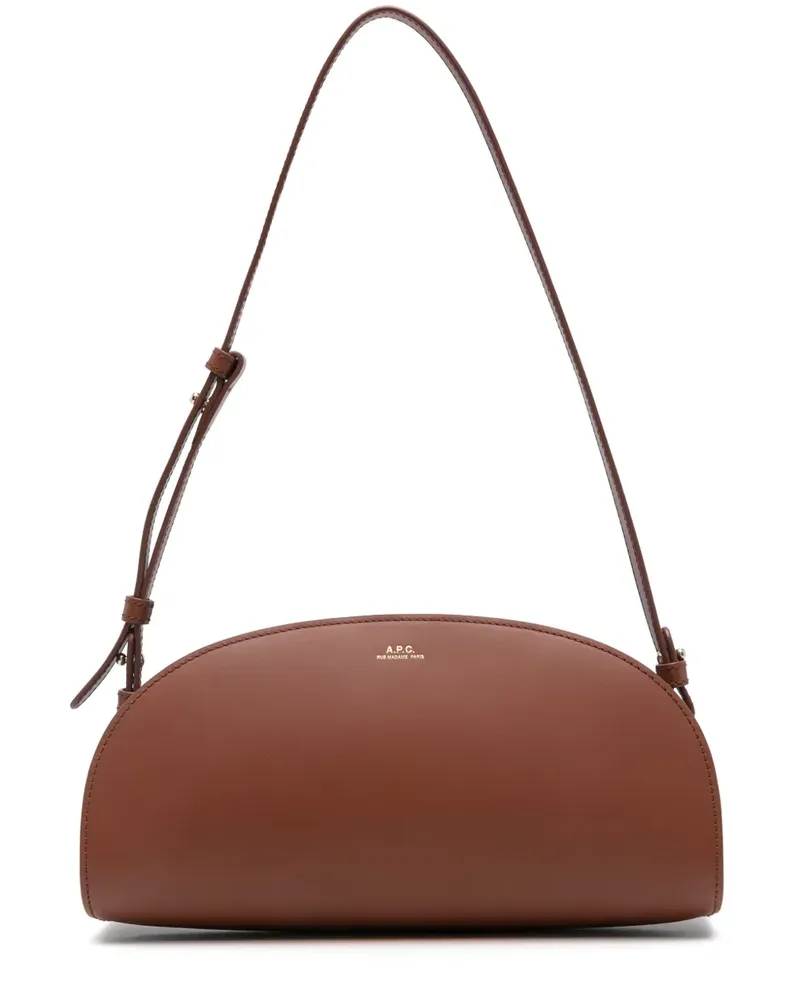 A.P.C. Demi-Lune Schultertasche - Braun Braun