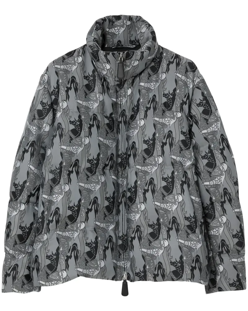 Burberry Gefütterte Jacke mit abstraktem Print - Grau Grau