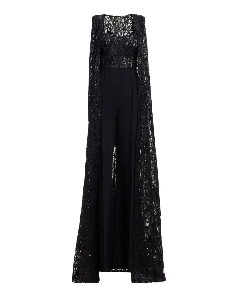 Elie Saab Jumpsuit mit Pailletten - Schwarz Schwarz