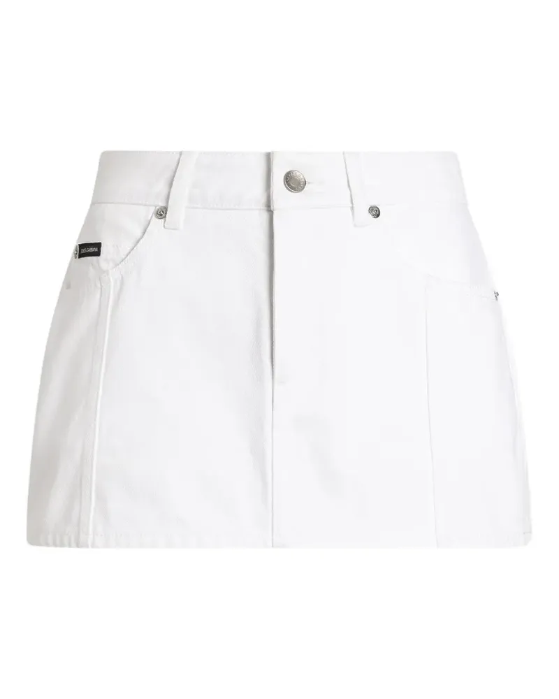 Dolce & Gabbana Klassischer Jeans-Minirock - Weiß Weiß