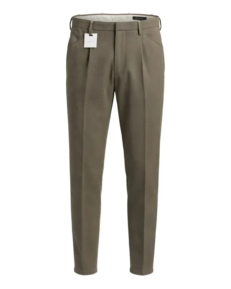 MICHAEL COAL pleated tapered trousers - Braun Braun
