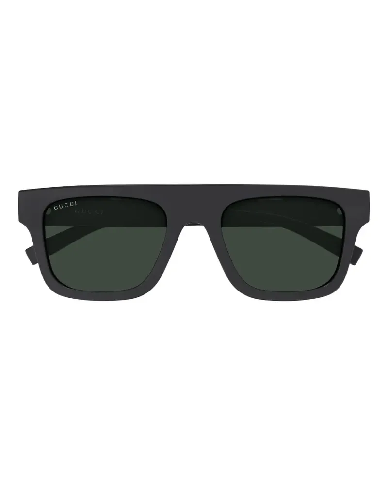 Gucci Sonnenbrille mit eckigem Gestell - Schwarz Schwarz