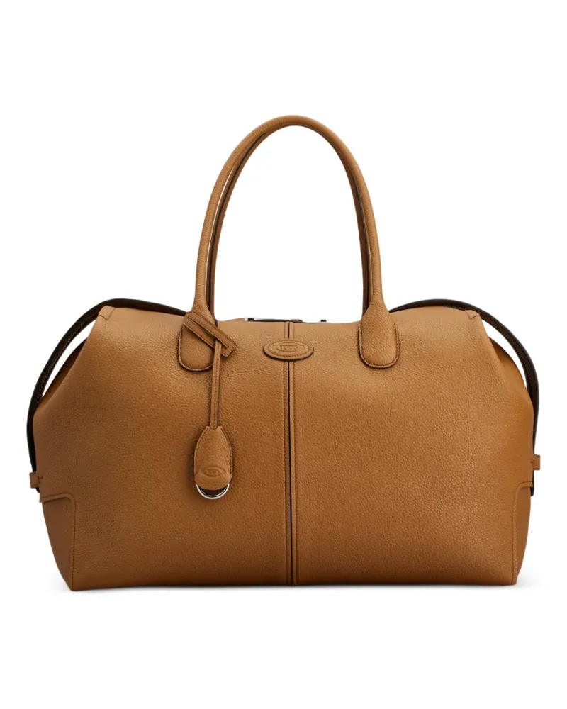 TOD'S Reisetasche mit Logo-Patch - Braun Braun