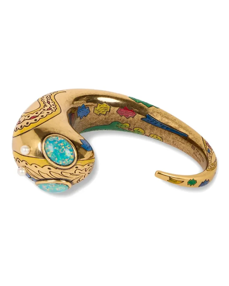Etro Goldenes Armband mit Opalperlen Gold