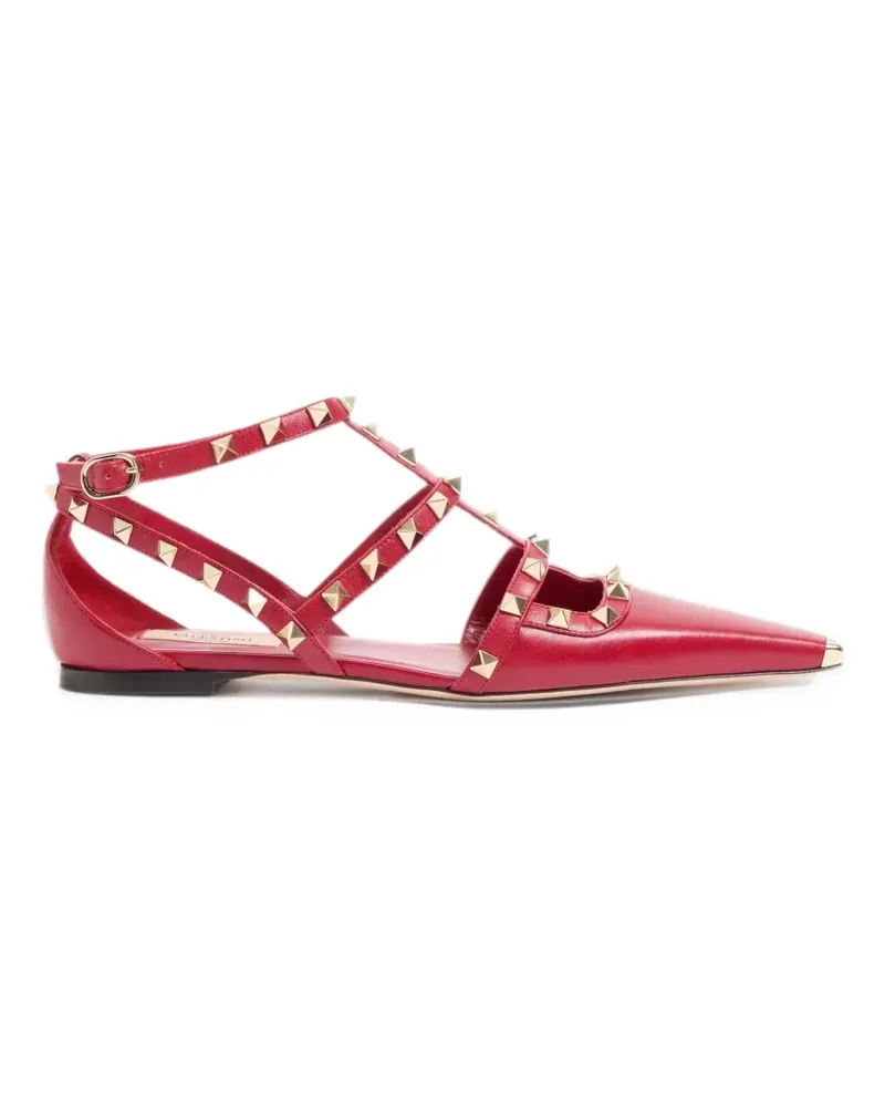 Valentino Garavani Rockstud Ballerinas mit Metallkappe - Rot Rot
