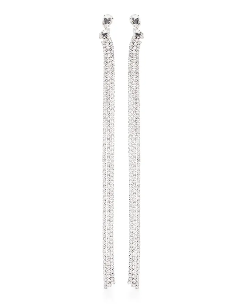 Jil Sander Ohrringe mit Strass - Silber Silber