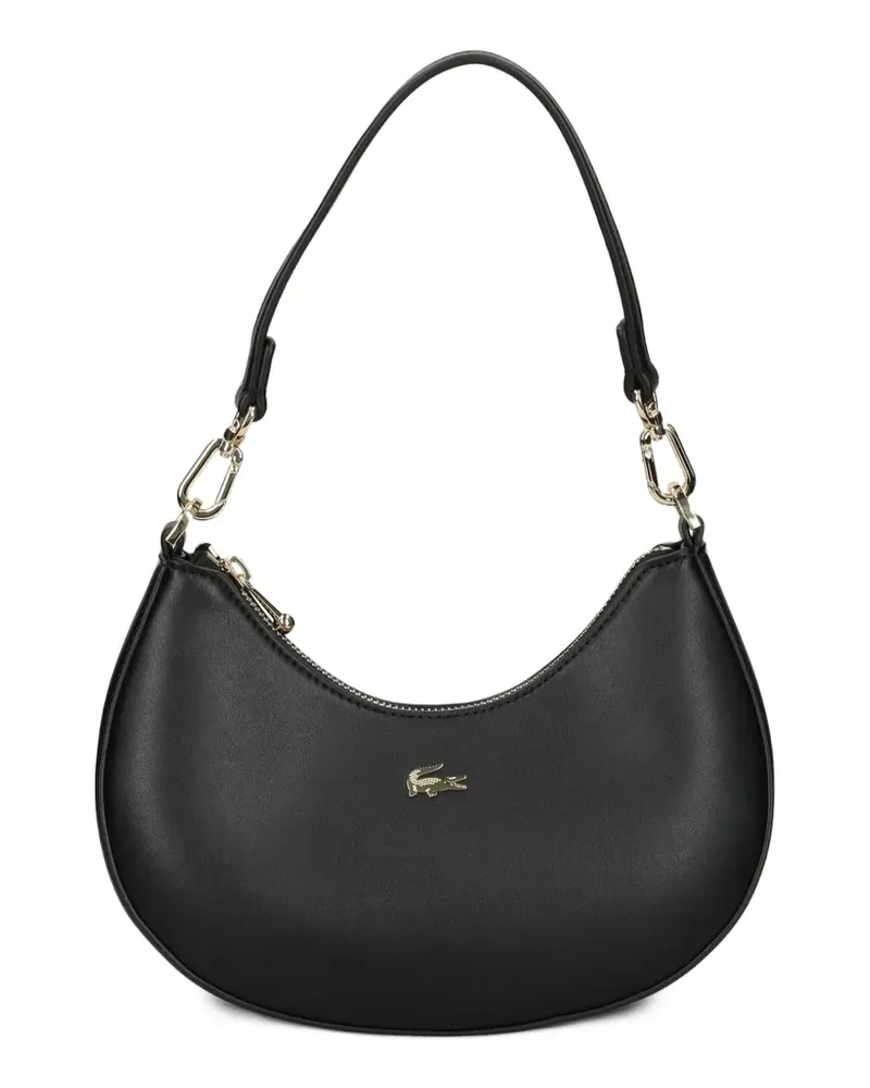 Lacoste Schultertasche mit Logo-Schild - Schwarz Schwarz