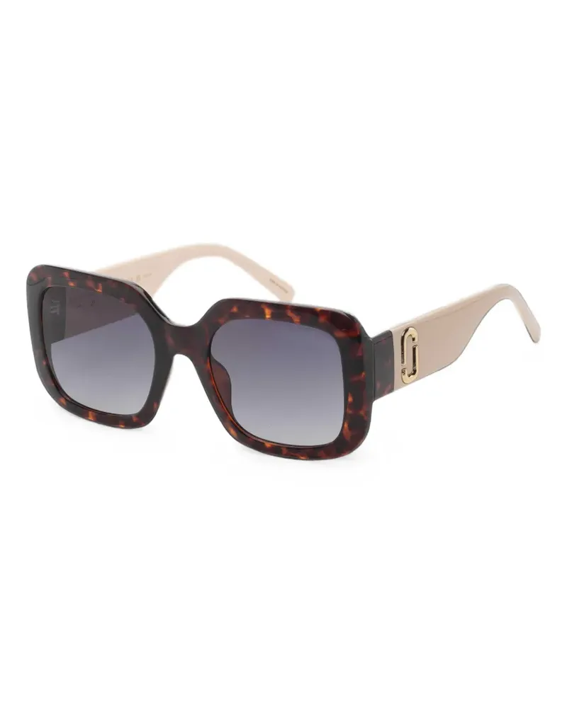 Marc Jacobs Sonnenbrille mit eckigem Gestell - Braun Braun