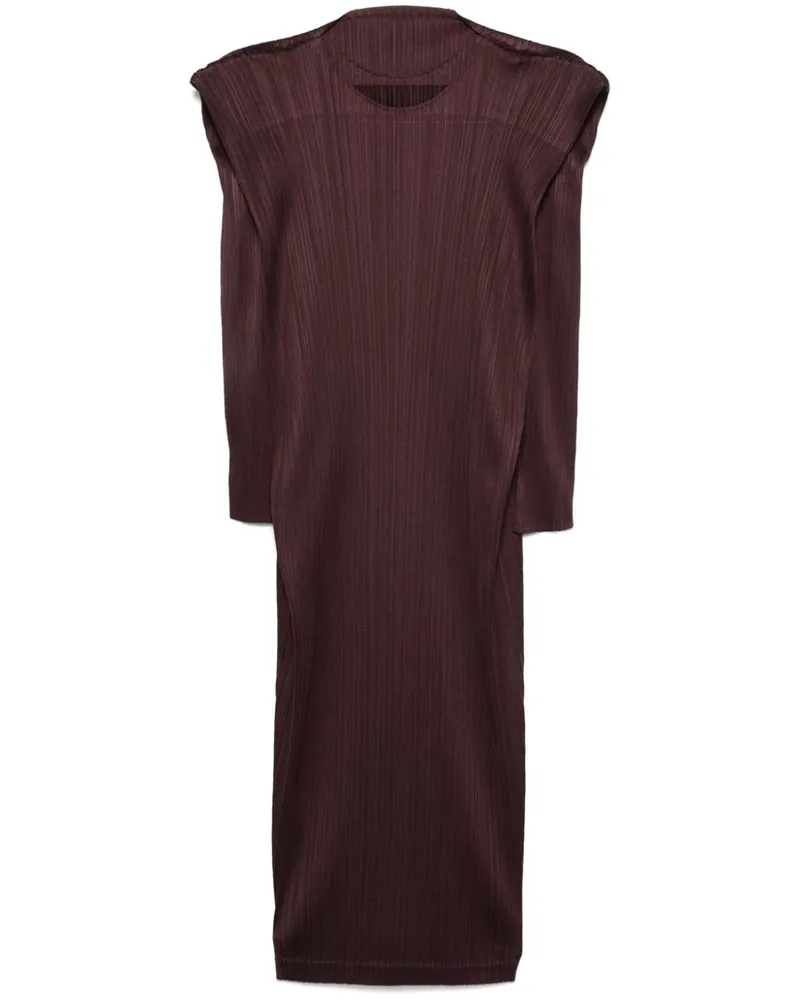 Issey Miyake September Midikleid - Braun Braun