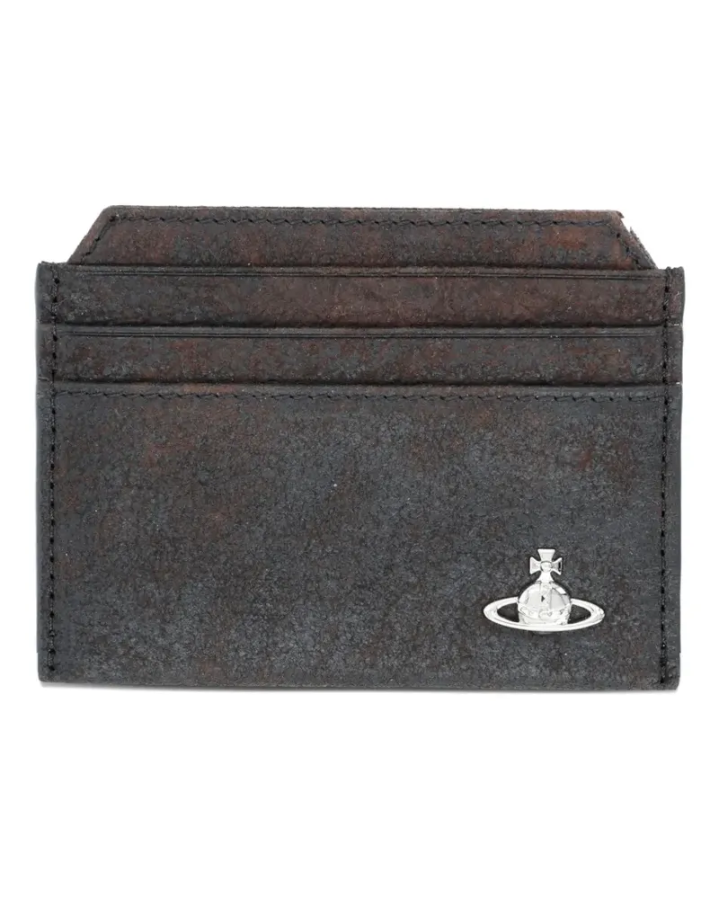Vivienne Westwood orb leather card holder - Braun Braun