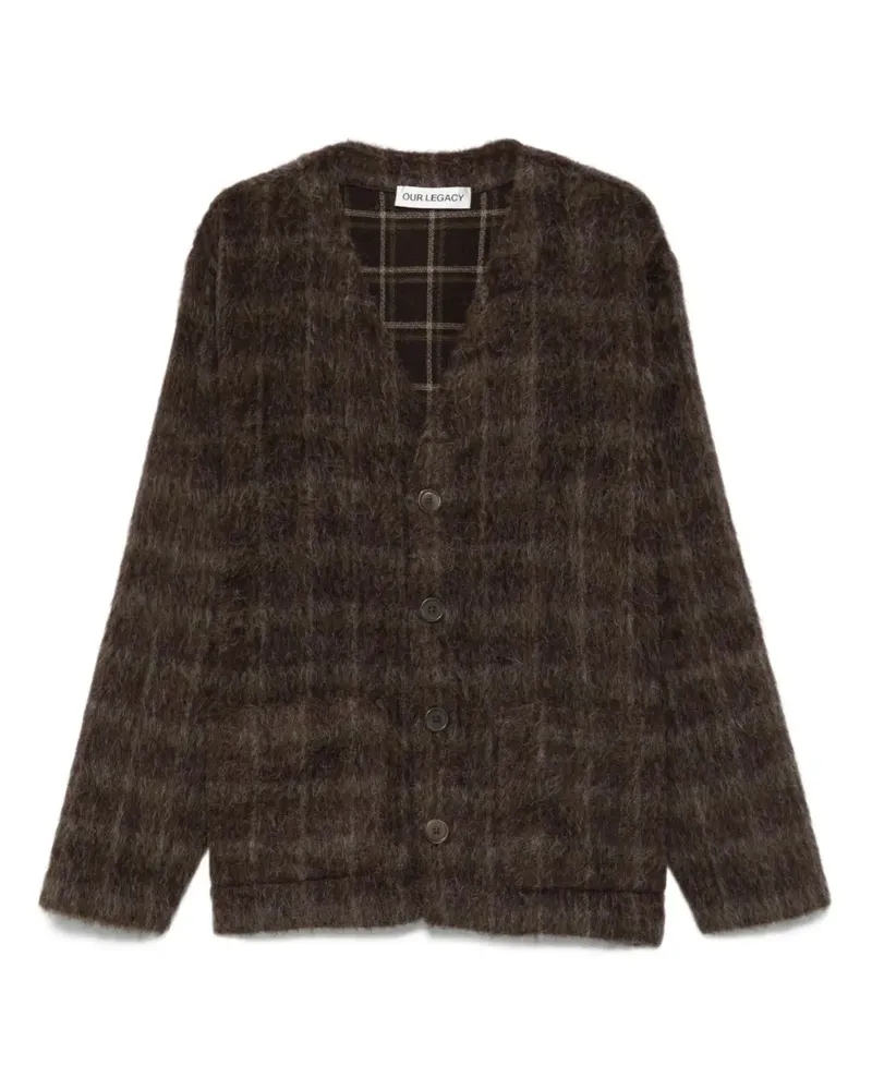 Our Legacy Karierter Cardigan - Braun Braun