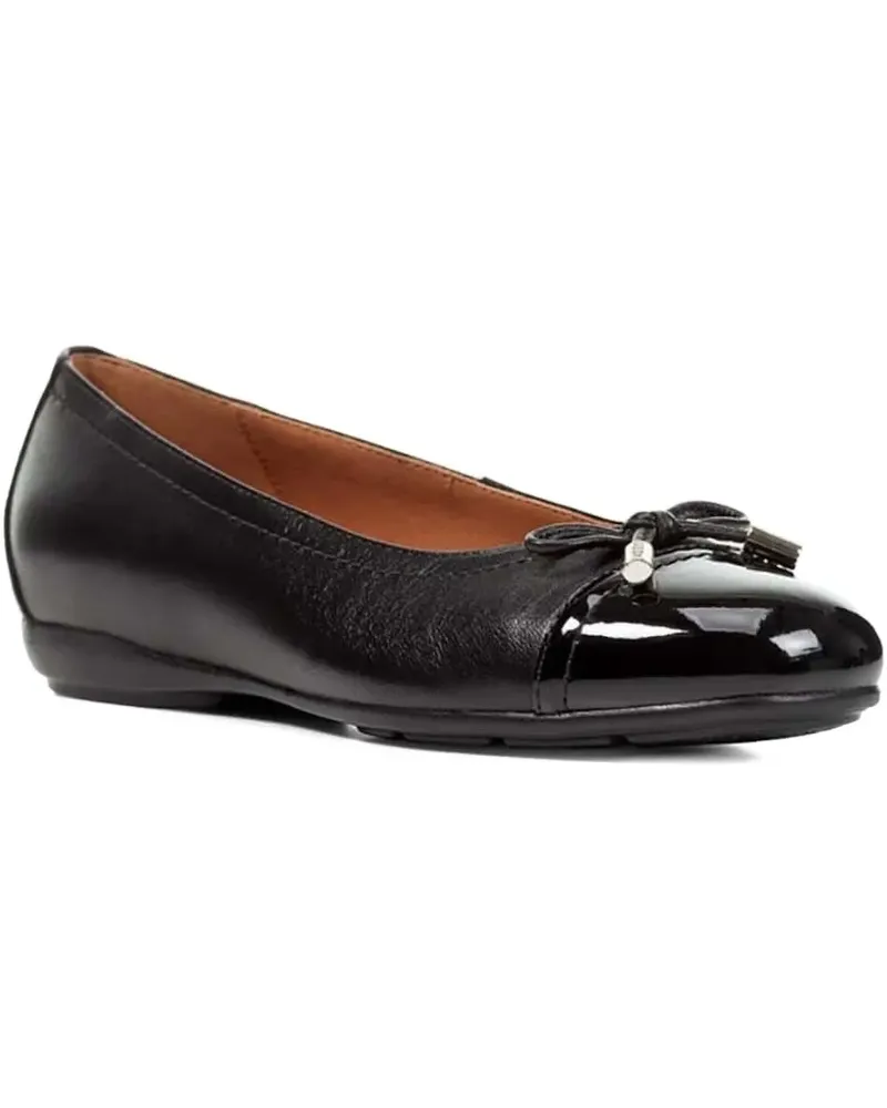Geox Ballerinas mit angeschnittener Kappe - Schwarz Schwarz