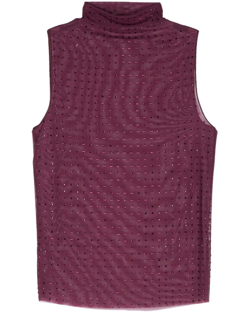 Pinko Tülloberteil mit Strass - Violett Violett