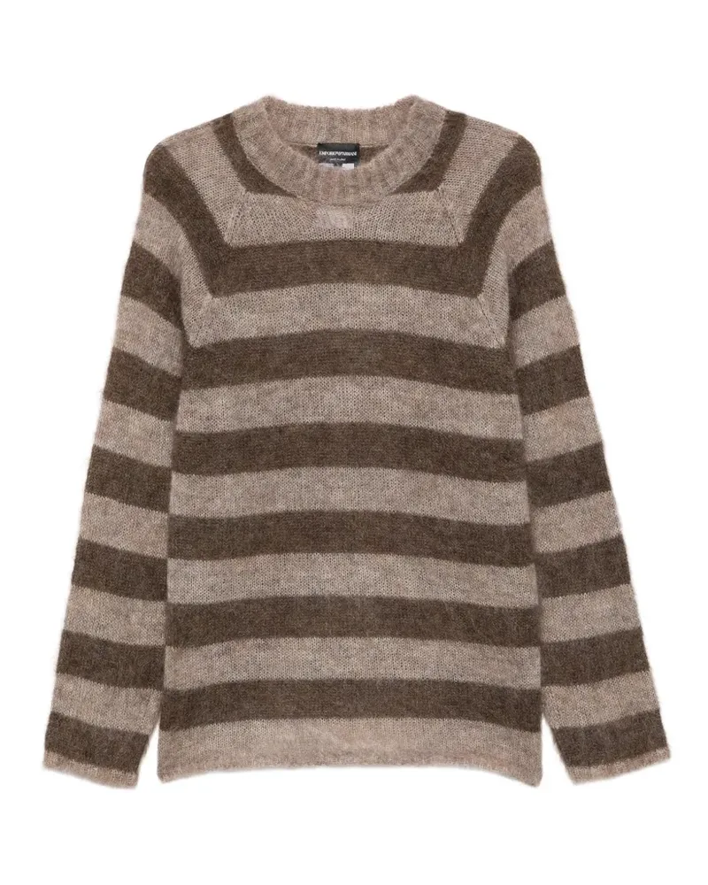 Emporio Armani Gestreifter Pullover - Braun Braun