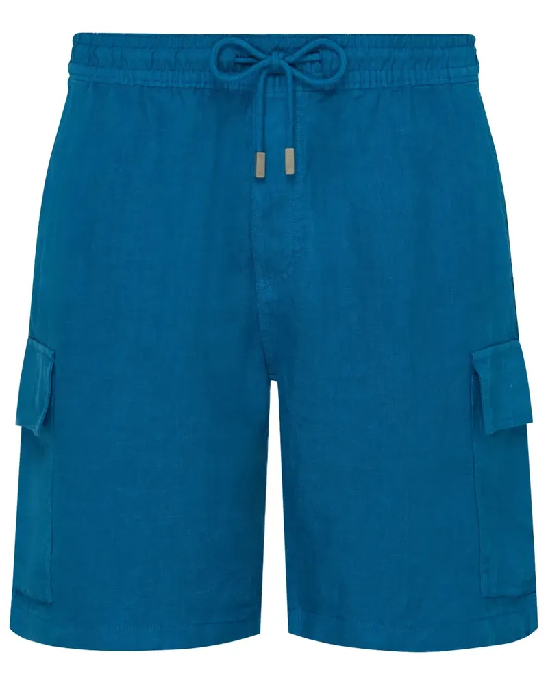 Vilebrequin Badeshorts mit aufgesetzter Tasche - Blau Blau