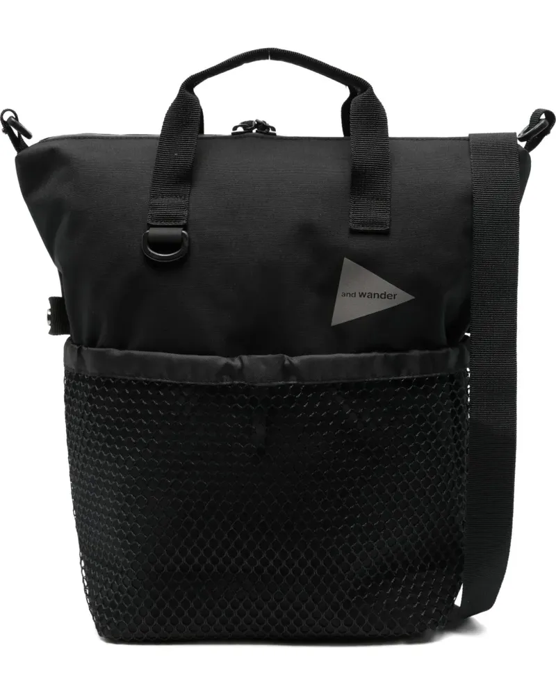 and wander PE/CO 2-Way Tote Bag - Schwarz Schwarz