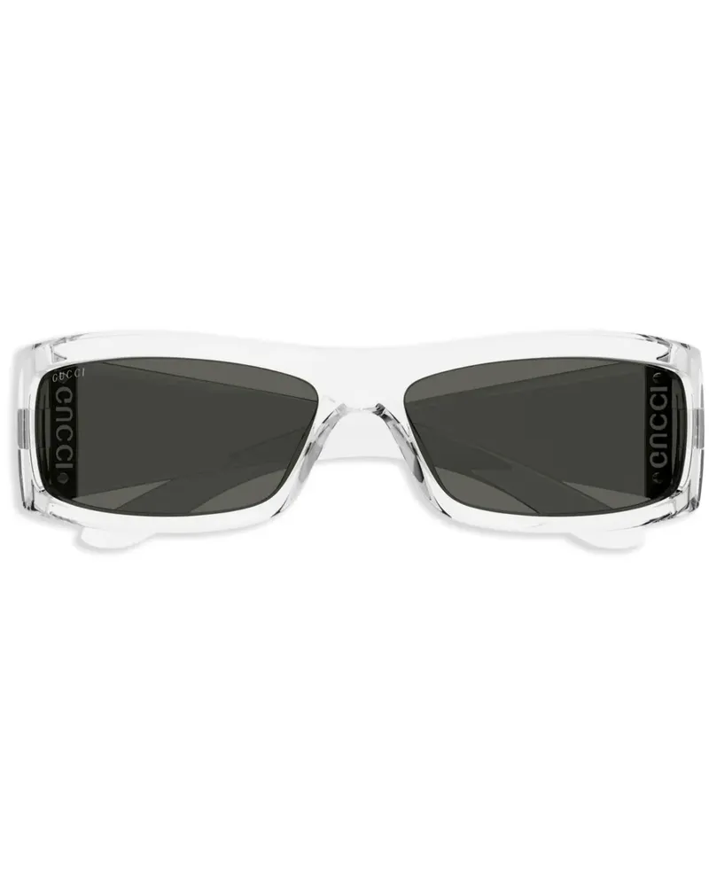 Gucci Sonnenbrille mit eckigem Gestell - Weiß Weiß