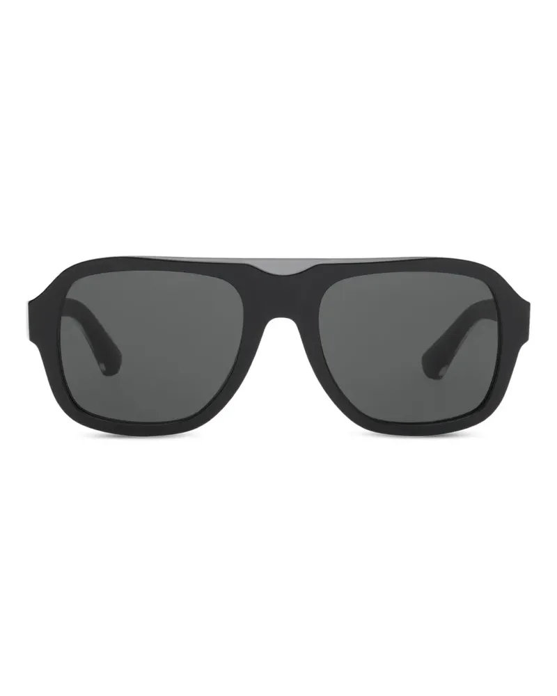 Burberry Eckige Sonnenbrille - Schwarz Schwarz