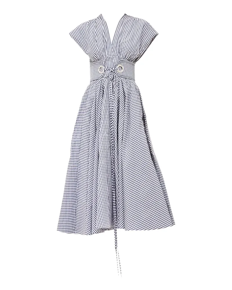 Alexis Riviera Midikleid mit Vichy-Karo - Blau Blau