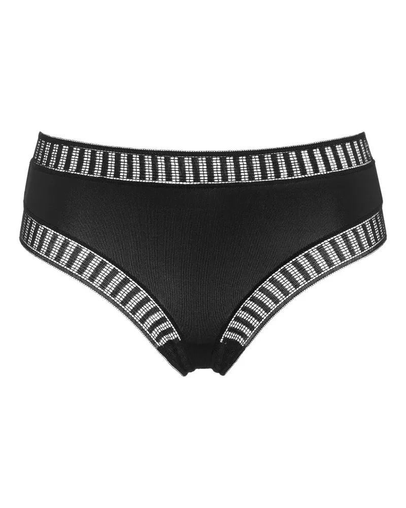 Eres Gabby Tanga mit grafischer Spitze - Schwarz Schwarz