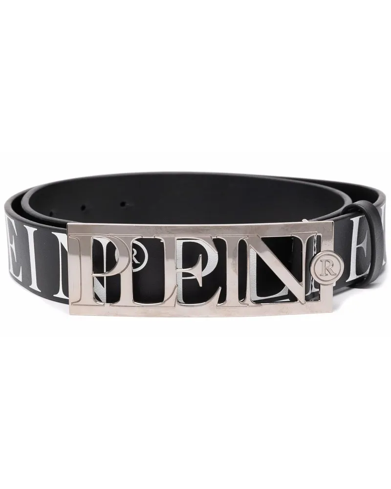 Philipp Plein Gürtel mit Logo-Schnalle - Schwarz Schwarz