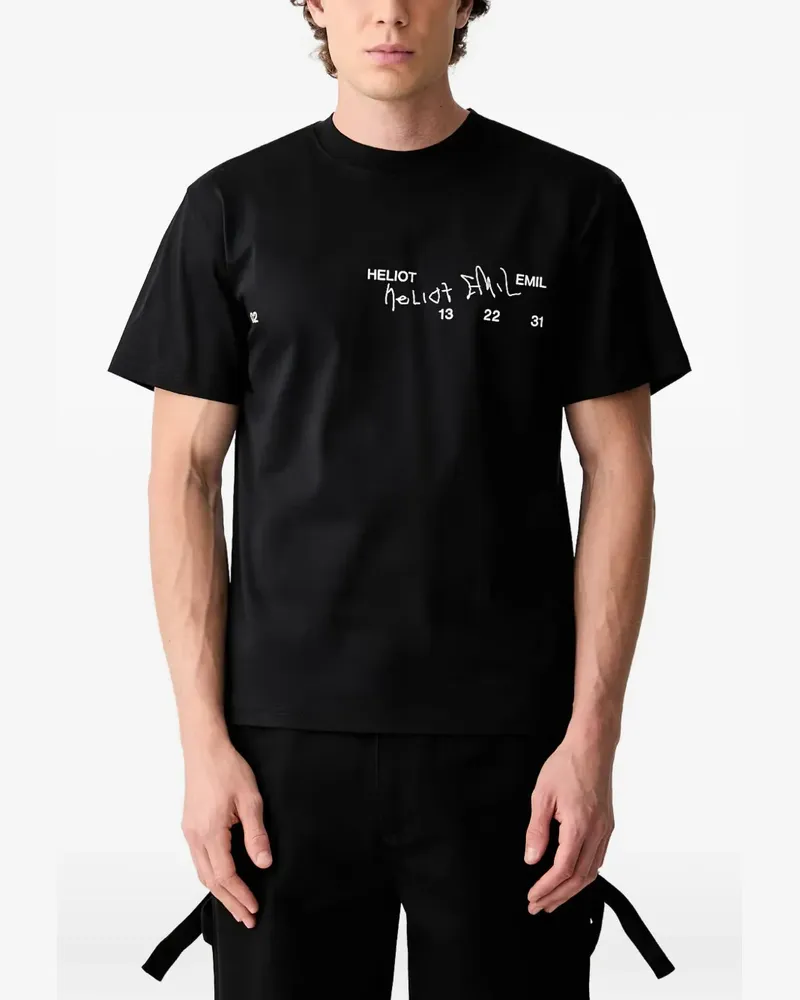 Heliot Emil Fulgens logo-print short-sleeve T-shirt - Schwarz Schwarz