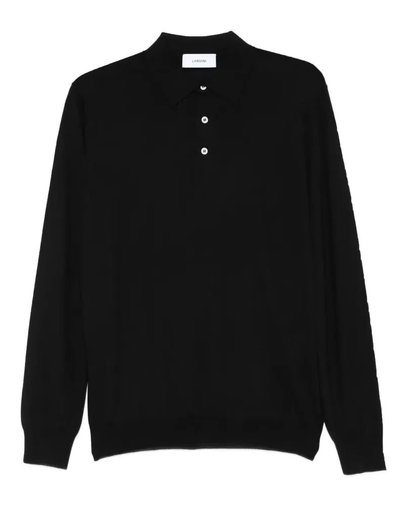 LARDINI Langärmeliges Poloshirt - Schwarz Schwarz