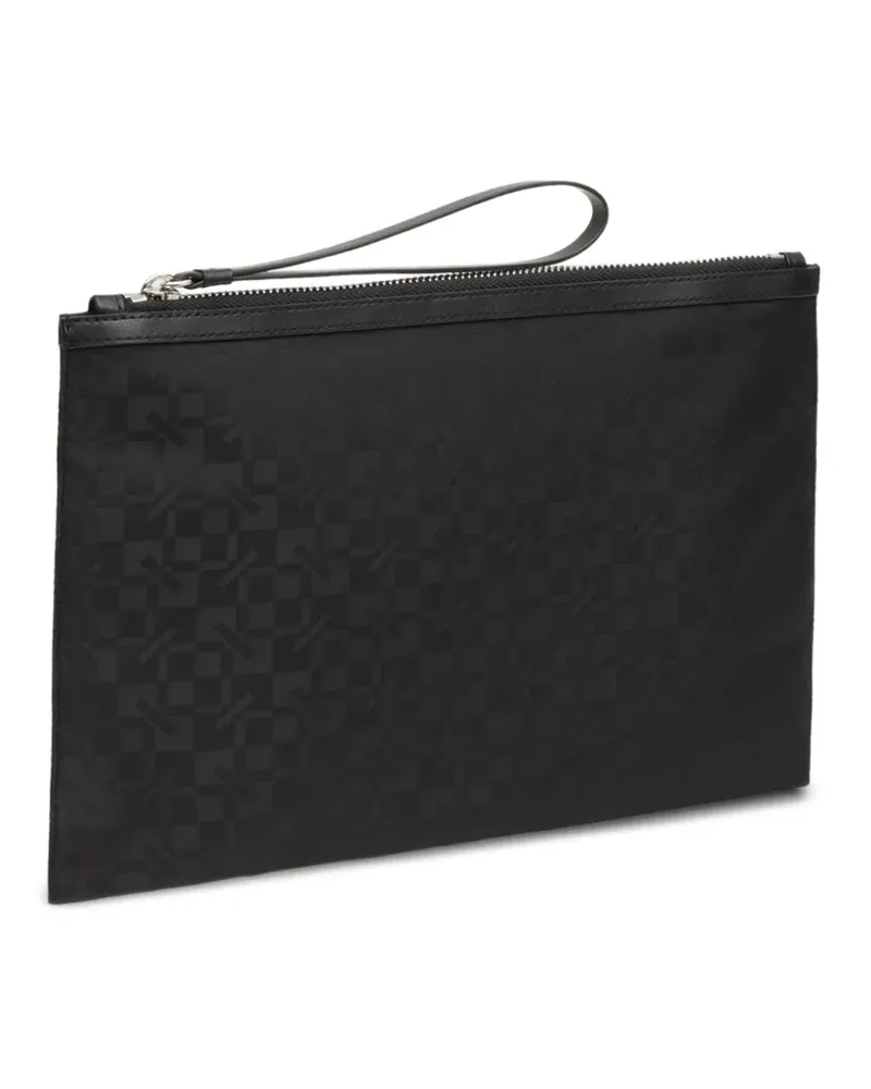 Kenzo Große gram Clutch mit Monogrammmuster - Schwarz Schwarz