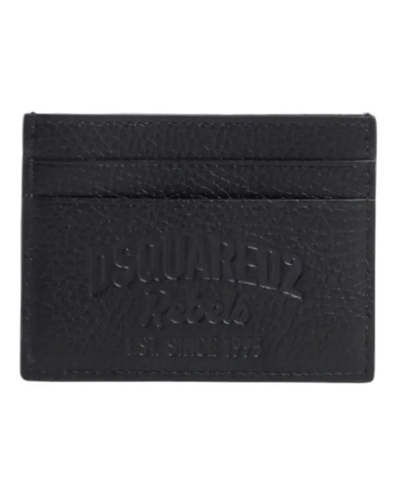 Dsquared2 Rebels Kartenetui mit Prägung - Schwarz Schwarz