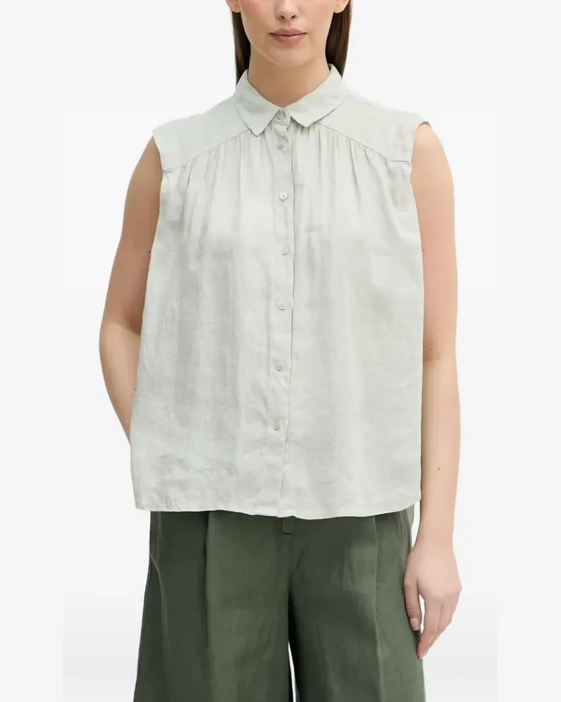 Benetton sleeveless gathered shirt - Grün Grün