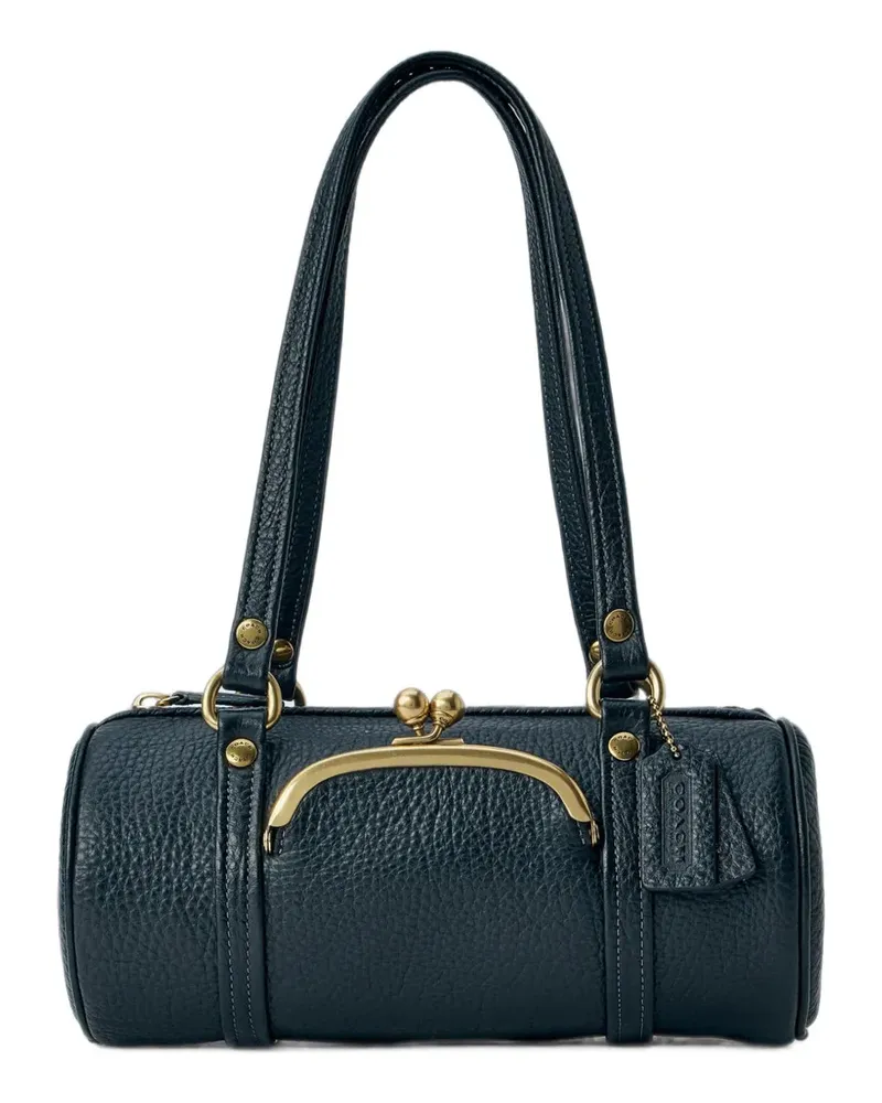 Coach Kisslock leather barrel bag - Blau Blau