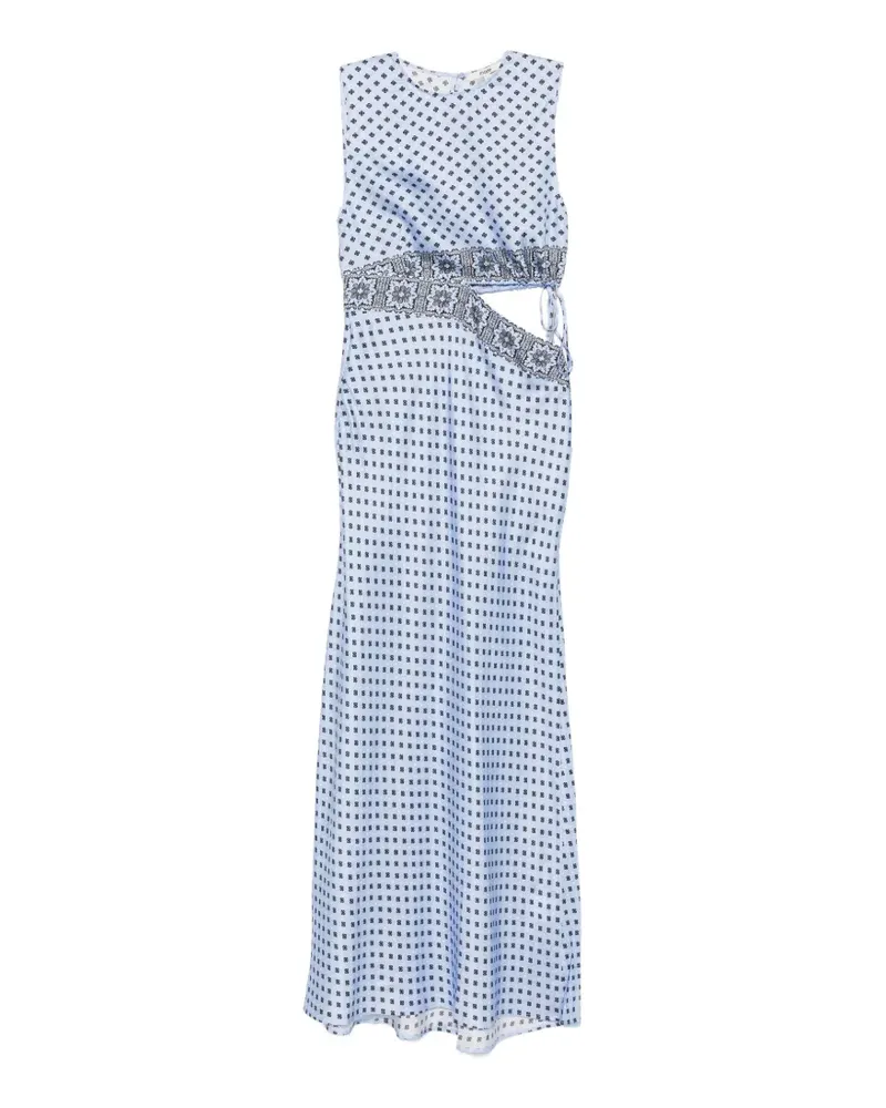 Maje Maxikleid mit Blumenprint - Blau Blau